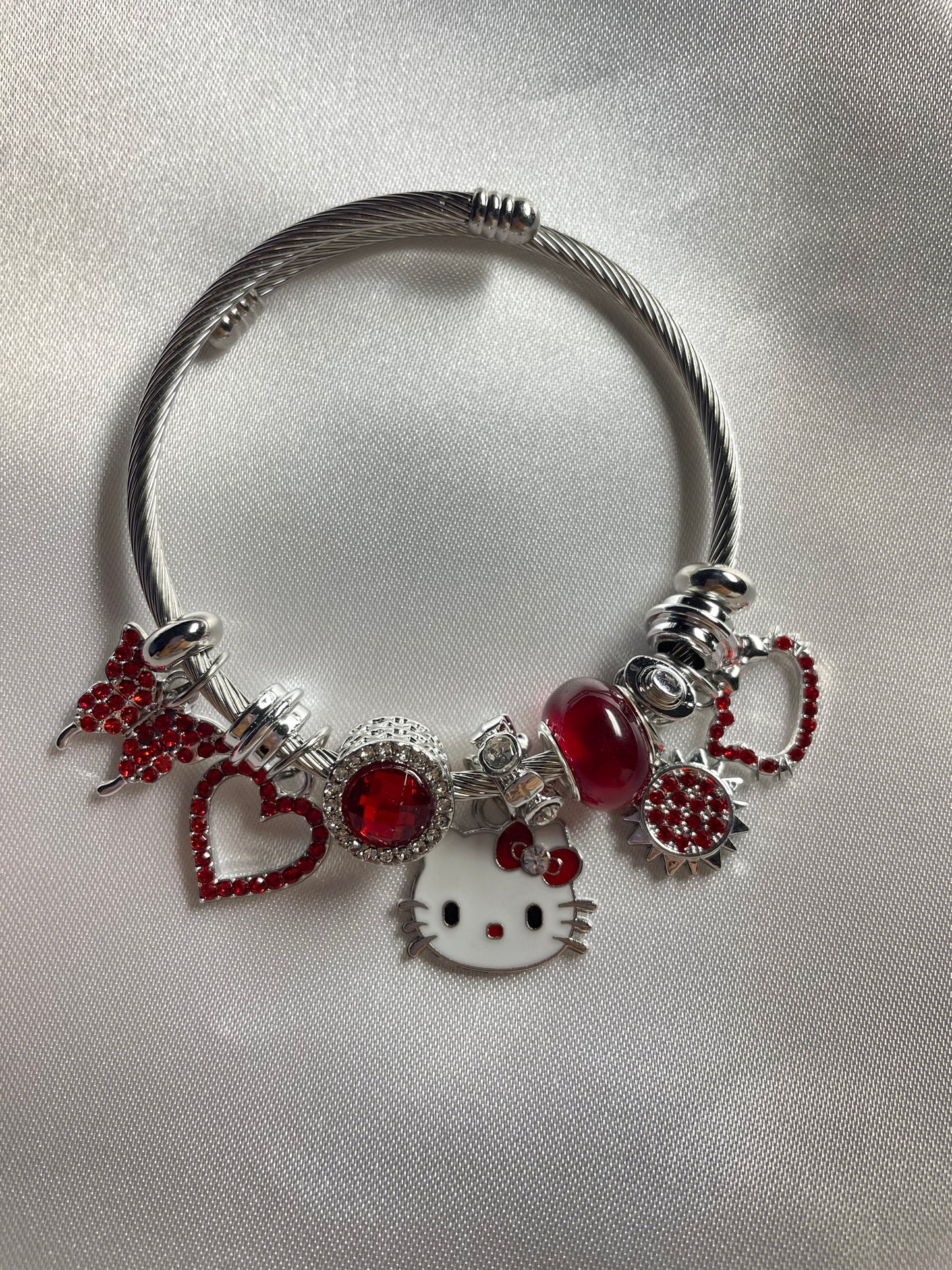 Red Hello Kitty Charm Bracelet