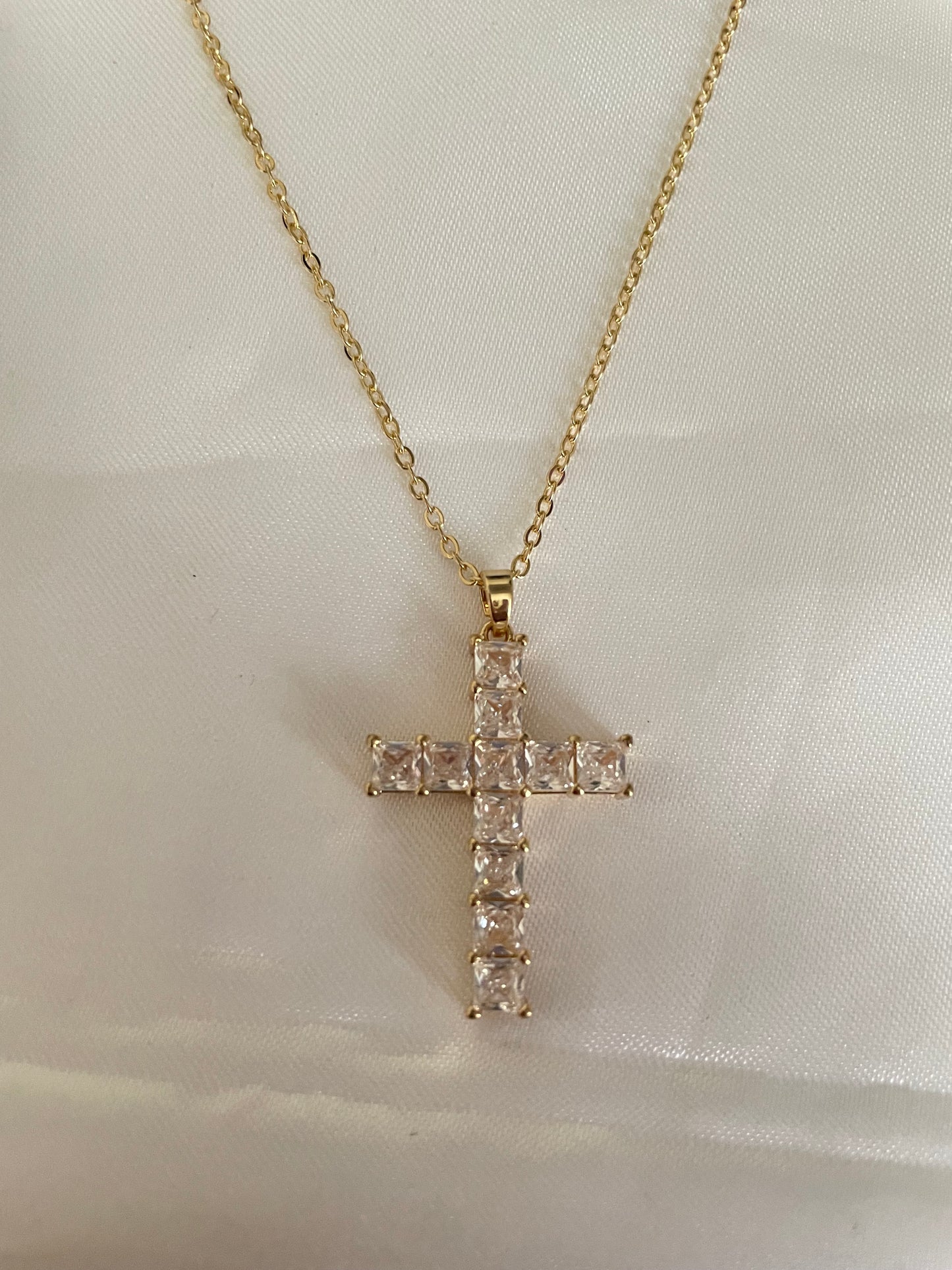 White Gold Cross Necklace