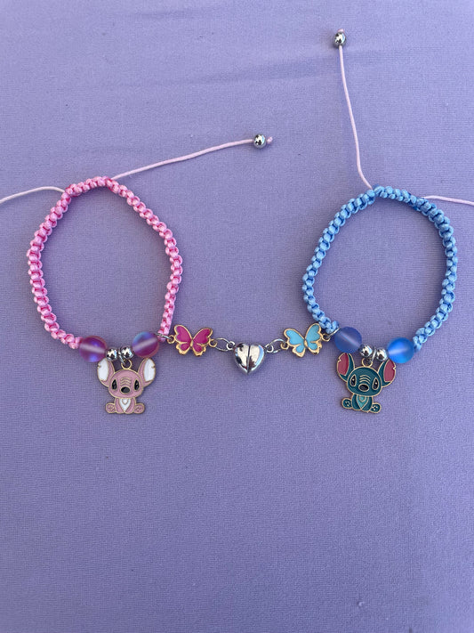 Stitch Butterfly Matching Bracelets