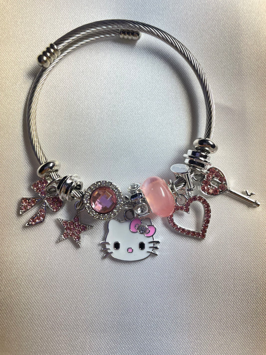 Pink Hello Kitty Charm Bracelet