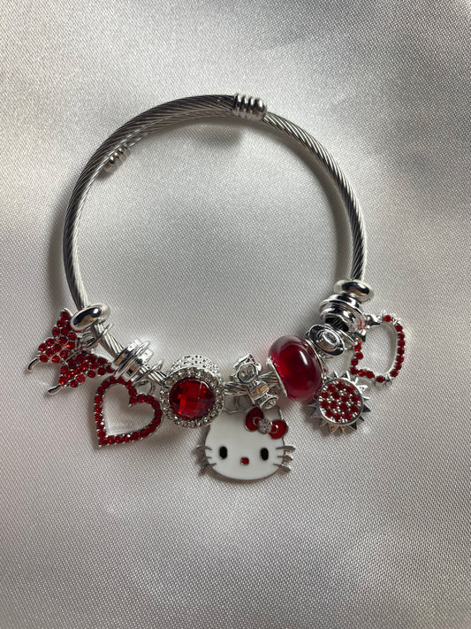 Red Hello Kitty Charm Bracelet