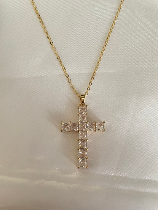 White Gold Cross Necklace