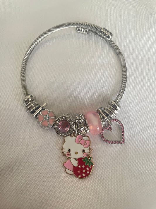 Strawberry Hello Kitty Charm Bracelet